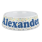 Boy's Space Themed Plastic Dog Bowl - Large (Personalized)