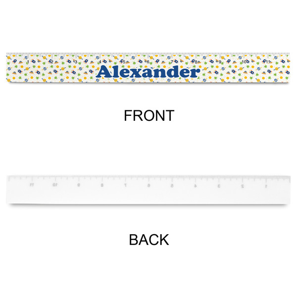 Boy's Space Themed Plastic Ruler - 12" - APPROVAL