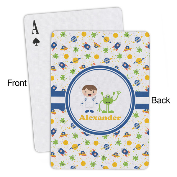 Boy's Space Themed Playing Cards - Approval