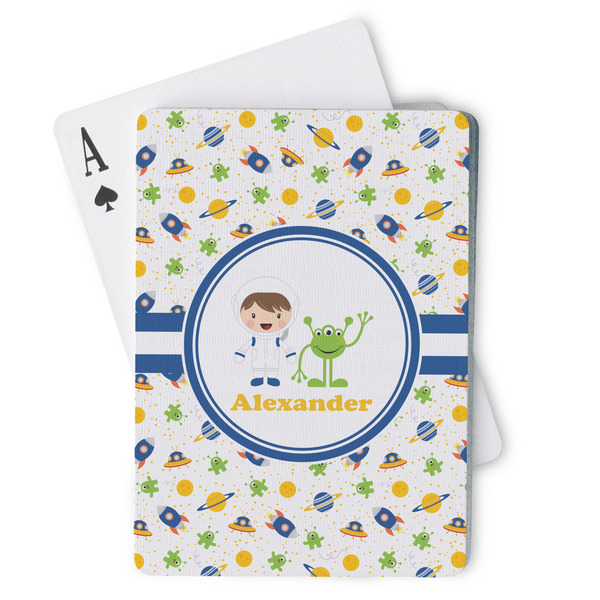 Custom Boy's Space Themed Playing Cards (Personalized)