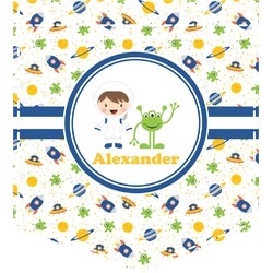 Boy's Space Themed Iron On Faux Pocket (Personalized)