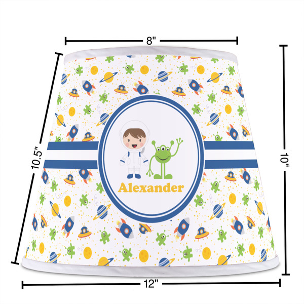 Boy's Space Themed Poly Film Empire Lampshade - Dimensions