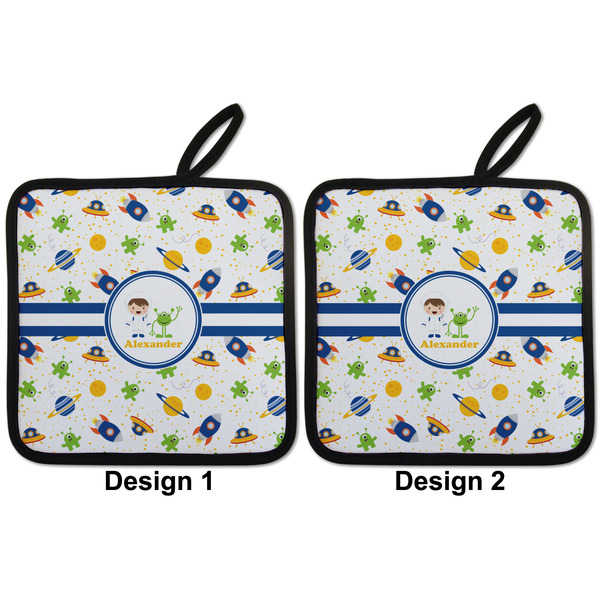 Boy's Space Themed Pot Holders - Set of 2 APPROVAL