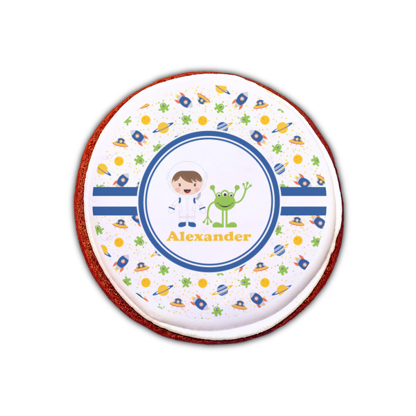 Boy's Space Themed Printed Icing Circle - XSmall - On Cookie