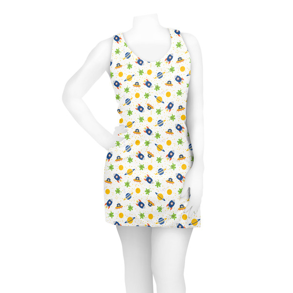 Boy's Space Themed Racerback Dress - On Model - Front