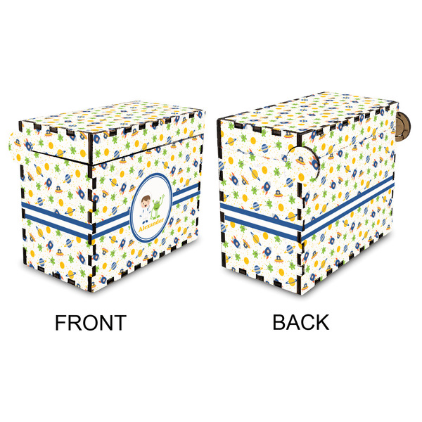 Boy's Space Themed Recipe Box - Full Color - Approval