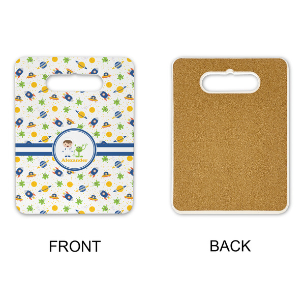 Boy's Space Themed Rectangle Trivet with Handle - APPROVAL