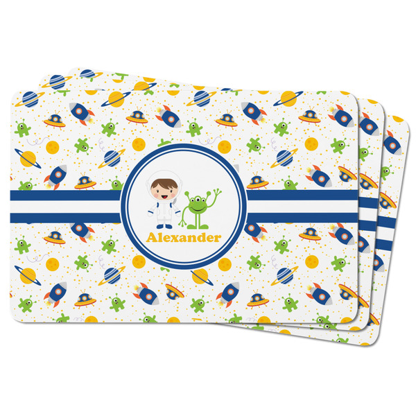 Boy's Space Themed Rectangular Fridge Magnet - THREE