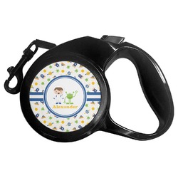 Boy's Space Themed Retractable Dog Leash - Small (Personalized)