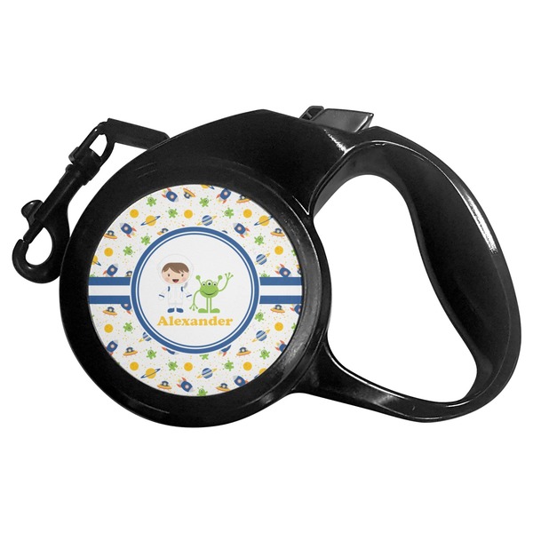 Custom Boy's Space Themed Retractable Dog Leash - Large (Personalized)