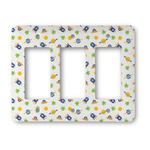 Boy's Space Themed Rocker Style Light Switch Cover - Three Switch