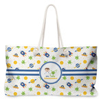 Boy's Space Themed Large Tote Bag with Rope Handles (Personalized)
