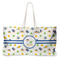 Boy's Space Themed Large Rope Tote Bag - Front View