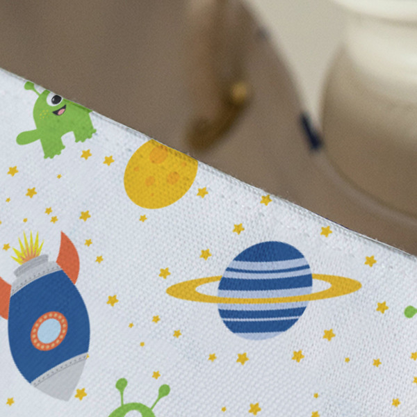 Boy's Space Themed Large Rope Tote - Close Up View