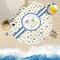 Boy's Space Themed Round Beach Towel Lifestyle