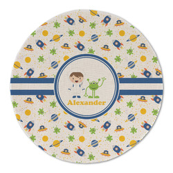 Boy's Space Themed Round Linen Placemat (Personalized)