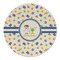 Boy's Space Themed Round Linen Placemats - FRONT (Single Sided)