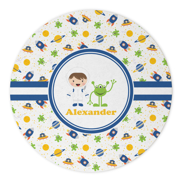Boy's Space Themed Round Paper Coaster - Approval