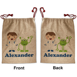 Boy's Space Themed Santa Sack - Front & Back (Personalized)