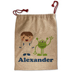 Boy's Space Themed Santa Sack - Front (Personalized)