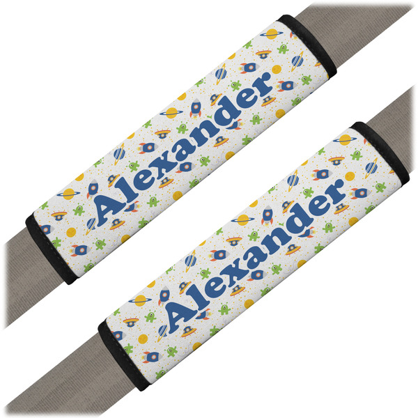 Custom Boy's Space Themed Seat Belt Covers (Set of 2) (Personalized)