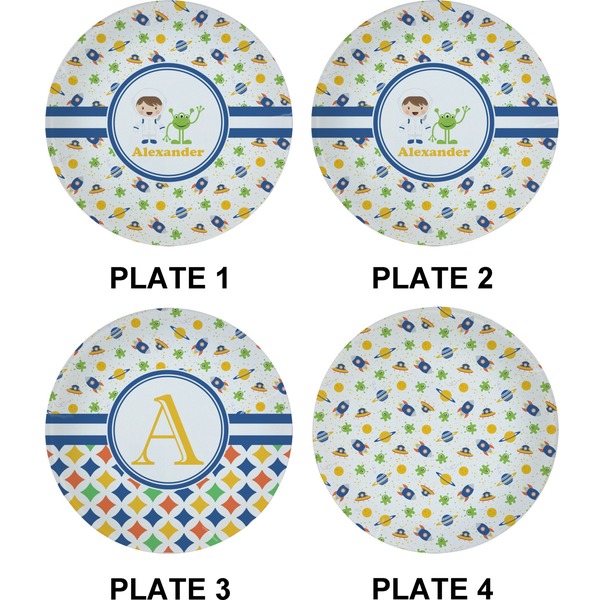 Boy's Space Themed Set of Appetizer / Dessert Plates (Approval)