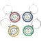 Boy's Space Themed Wine Charms (Set of 4) (Personalized)