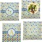 Boy's Space Themed Set of Square Dinner Plates