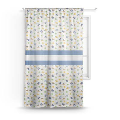 Boy's Space Themed Sheer Curtains (Personalized)