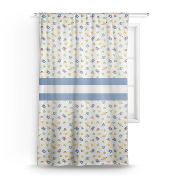Custom Boy's Space Themed Sheer Curtain - 50"x84"