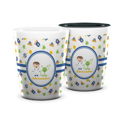 Boy's Space Themed Ceramic Shot Glass - 1.5 oz (Personalized)