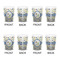 Boy's Space Themed Shot Glass - White - Set of 4 - APPROVAL