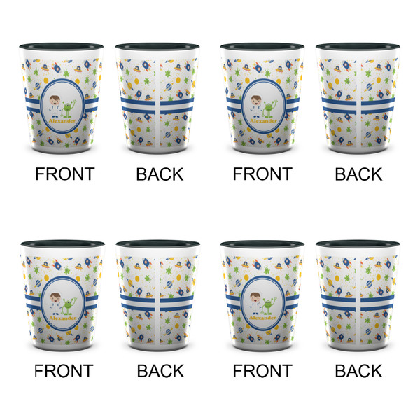 Boy's Space Themed Shot Glassess - Two Tone - Set of 4 - APPROVAL