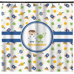 Boy's Space Themed Shower Curtain - Custom Size (Personalized)