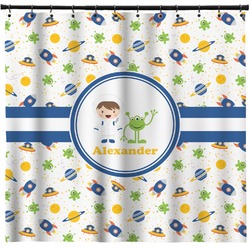 Boy's Space Themed Shower Curtain - Custom Size (Personalized)
