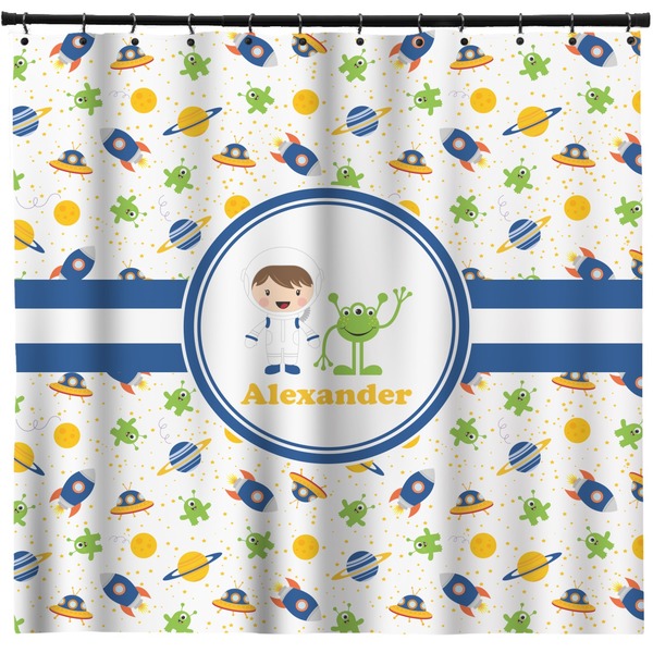 Custom Boy's Space Themed Shower Curtain - Custom Size (Personalized)