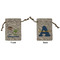 Boy's Space Themed Small Burlap Gift Bag - Front and Back