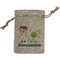 Boy's Space Themed Small Burlap Gift Bag - Front