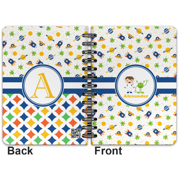 Boy's Space Themed Spiral Journal 5 x 7 - Apvl