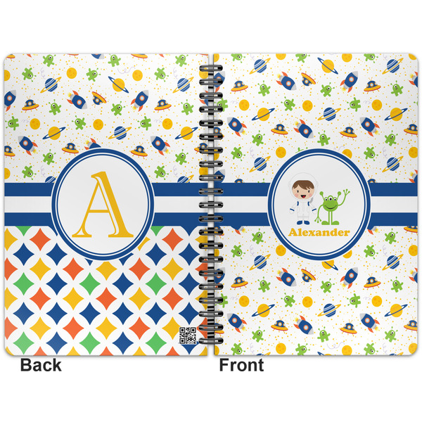 Boy's Space Themed Spiral Journal 7 x 10 - Apvl