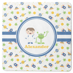 Boy's Space Themed Square Rubber Backed Coaster (Personalized)