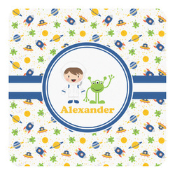 Boy's Space Themed Square Decal - Small (Personalized)