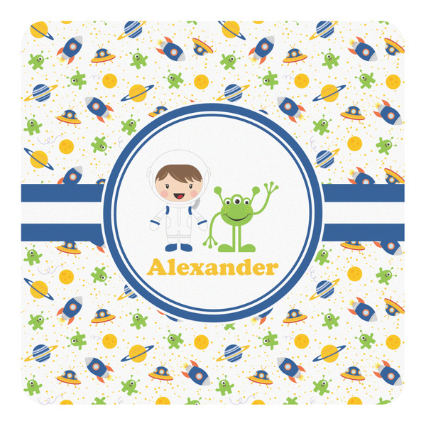 Custom Boy's Space Themed Square Decal - Small (Personalized)