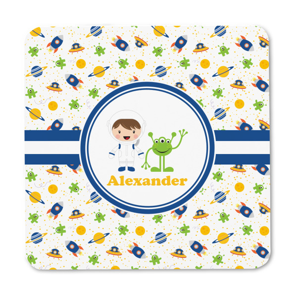 Boy's Space Themed Square Fridge Magnet - FRONT