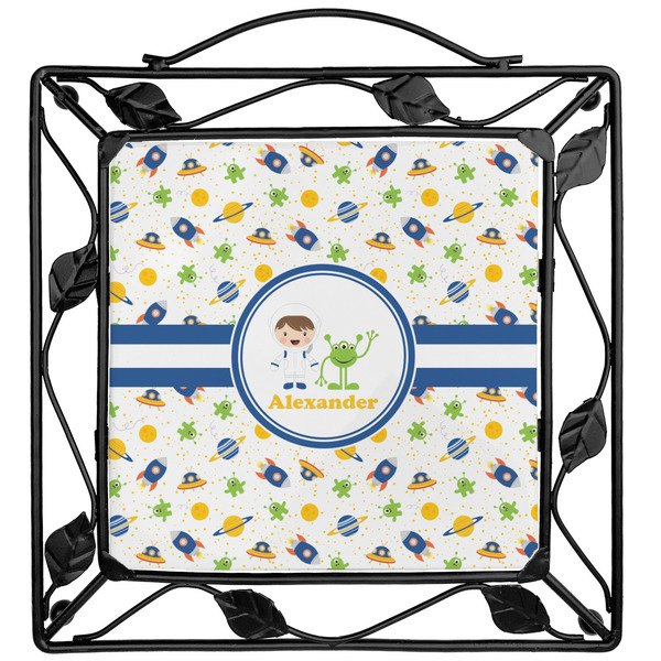 Custom Boy's Space Themed Square Trivet (Personalized)