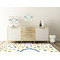 Boy's Space Themed Square Wall Decal Wooden Desk