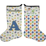 Boy's Space Themed Holiday Stocking - Double-Sided - Neoprene (Personalized)