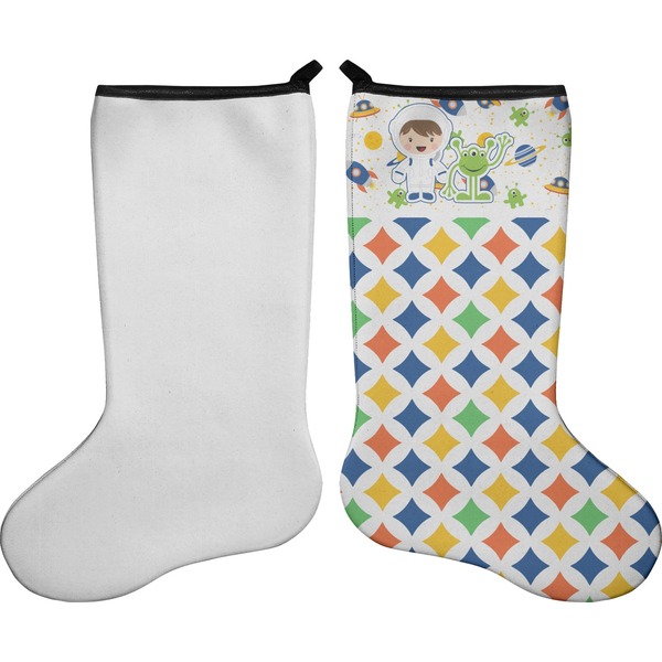 Boy's Space Themed Stocking - Single-Sided - Approval