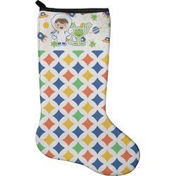 Boy's Space Themed Holiday Stocking - Single-Sided - Neoprene