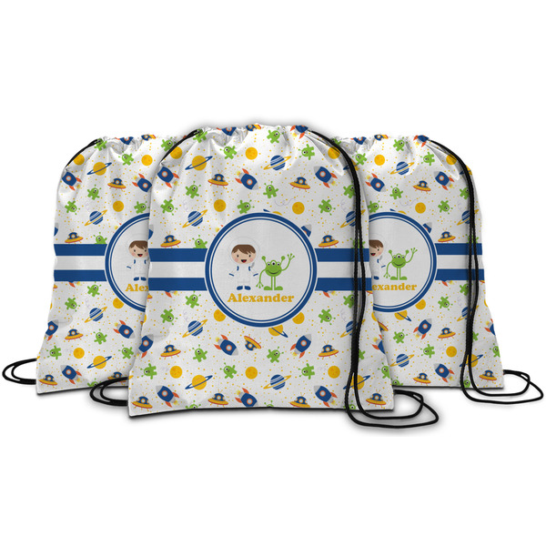Boy's Space Themed String Backpack - MAIN